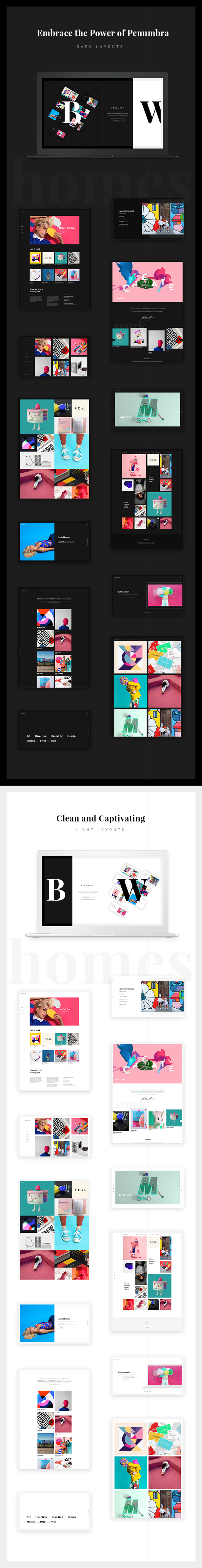 Penumbra - Multi-Concept Design Portfolio Theme - 1